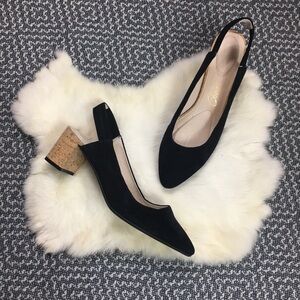 Sudini Bally Slingback Pump with Cork Heel Sz 8.5